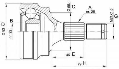 OPEN PARTS cvj501310 -  Шарнирный комплект, приводной вал